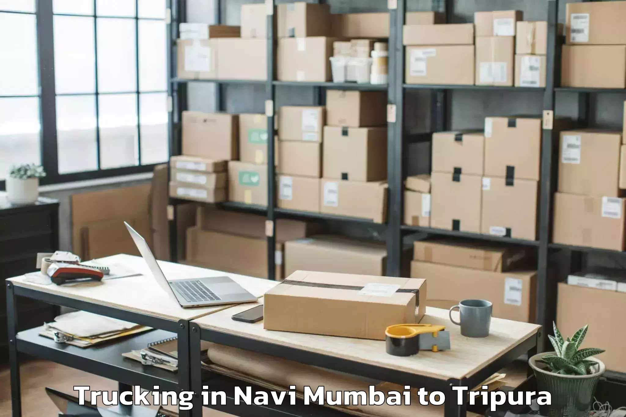 Trusted Navi Mumbai to Agartala Trucking